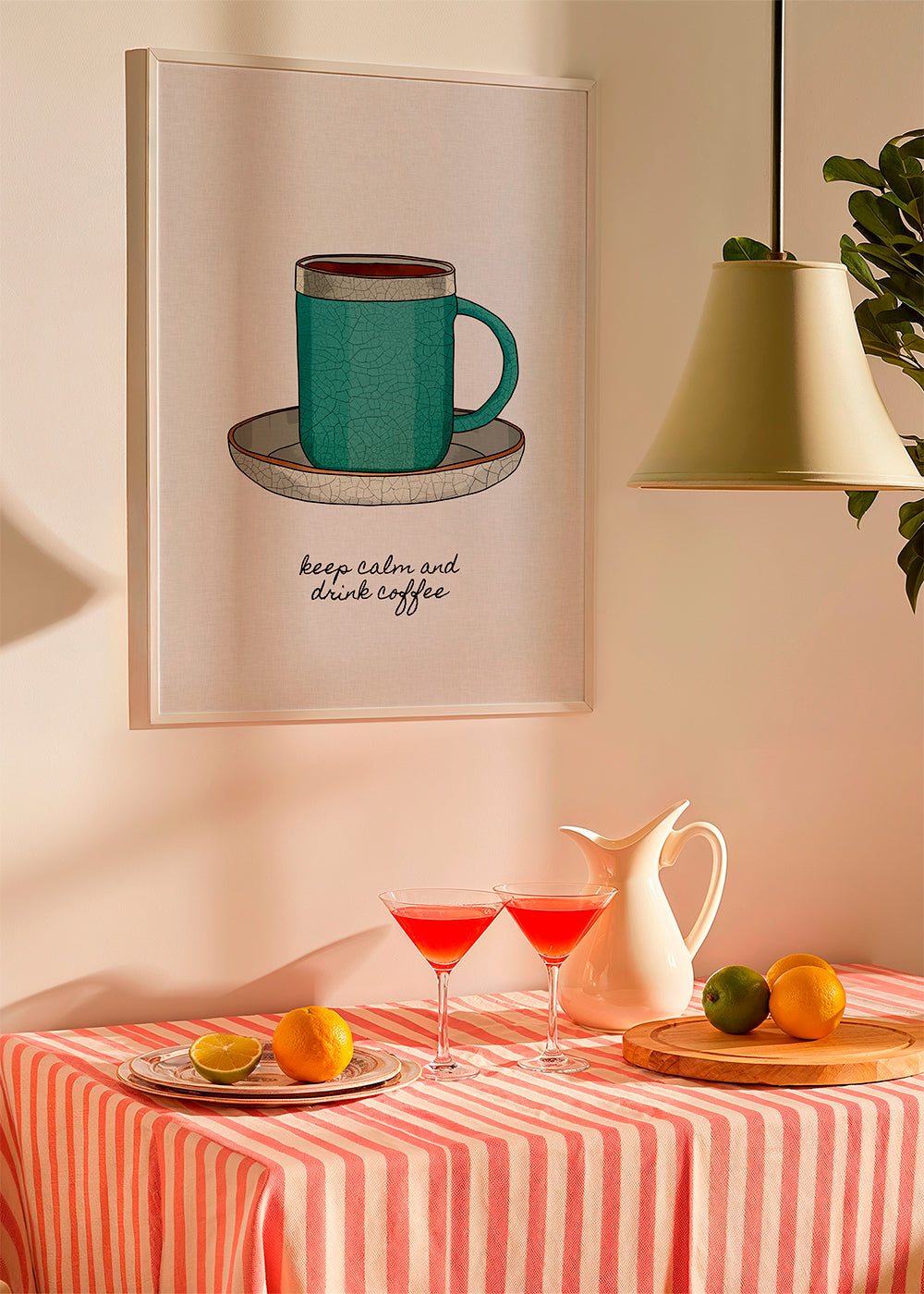 Køkkenkunst: illustreret kaffekop