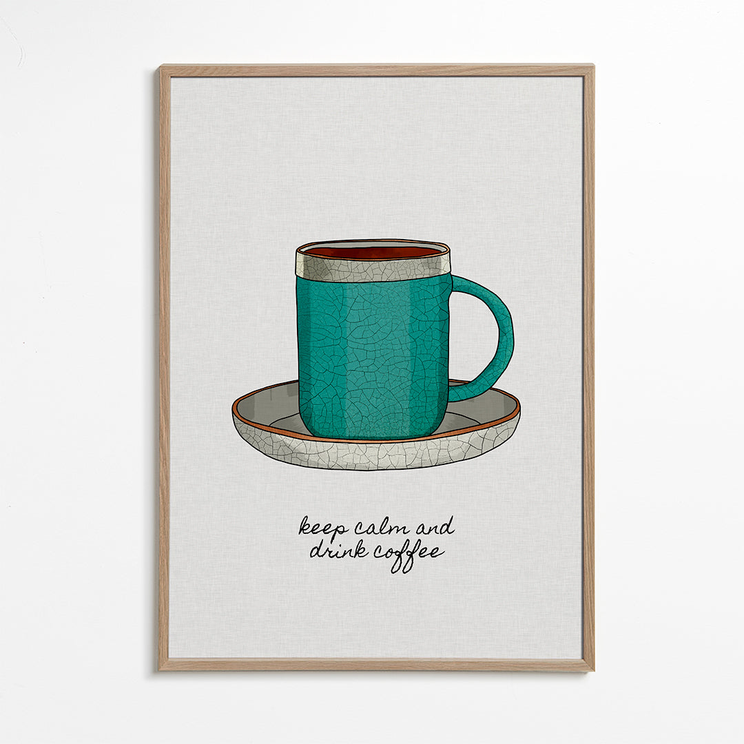 Køkkenkunst: illustreret kaffekop
