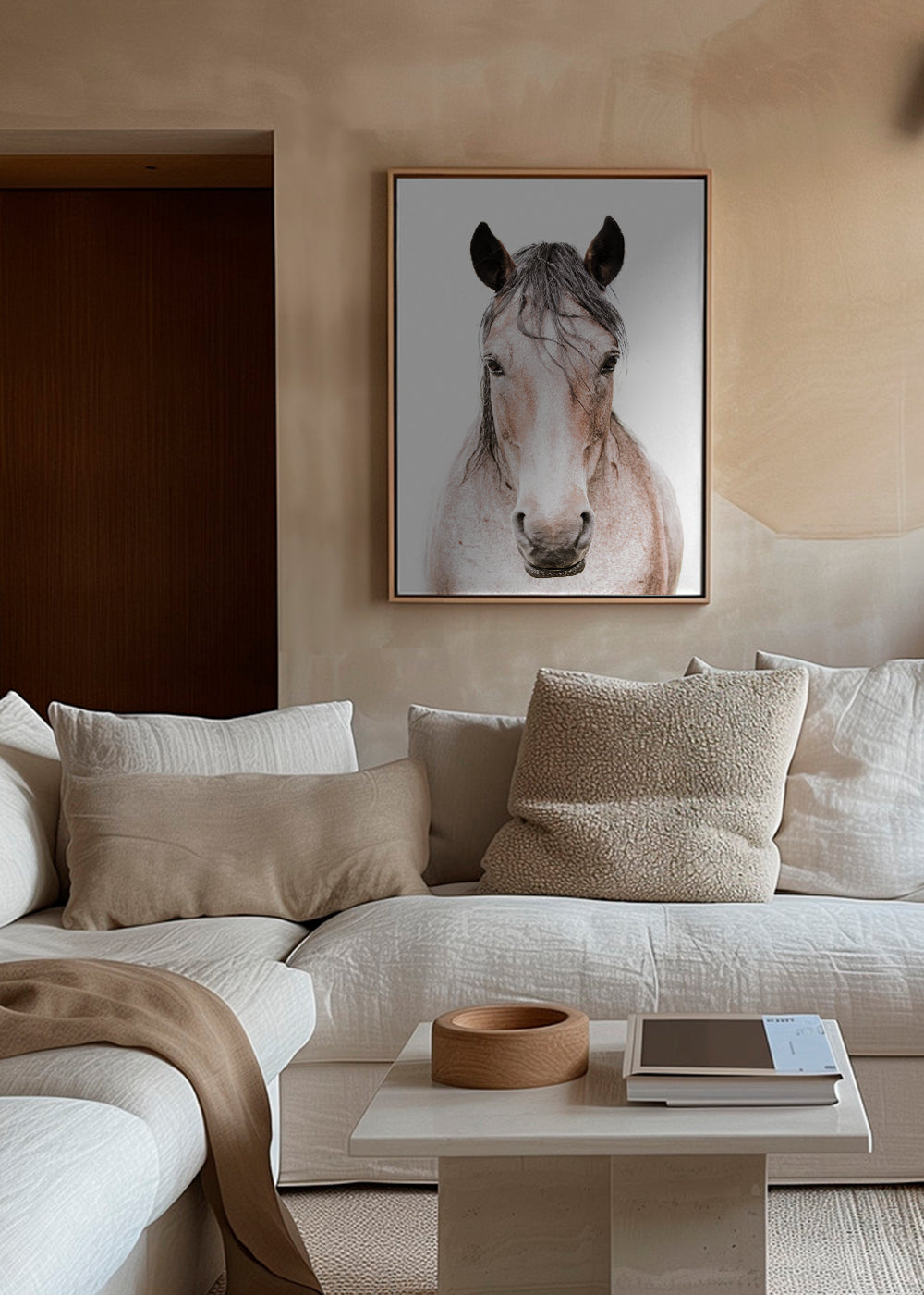 Hest portræt minimalistisk