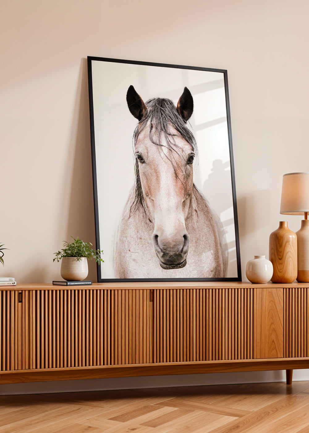Hest portræt minimalistisk