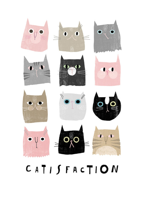 Legesyg katteillustration i gitter