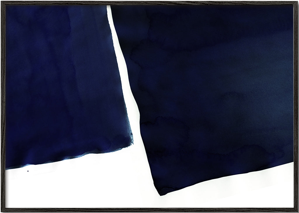 Minimalistisk design navy blå vandrette blokke