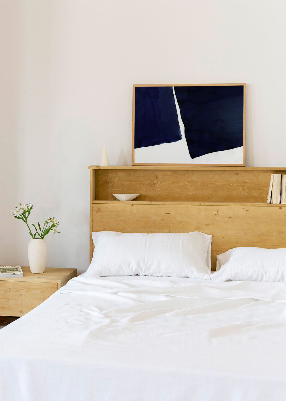 Minimalistisk design navy blå vandrette blokke