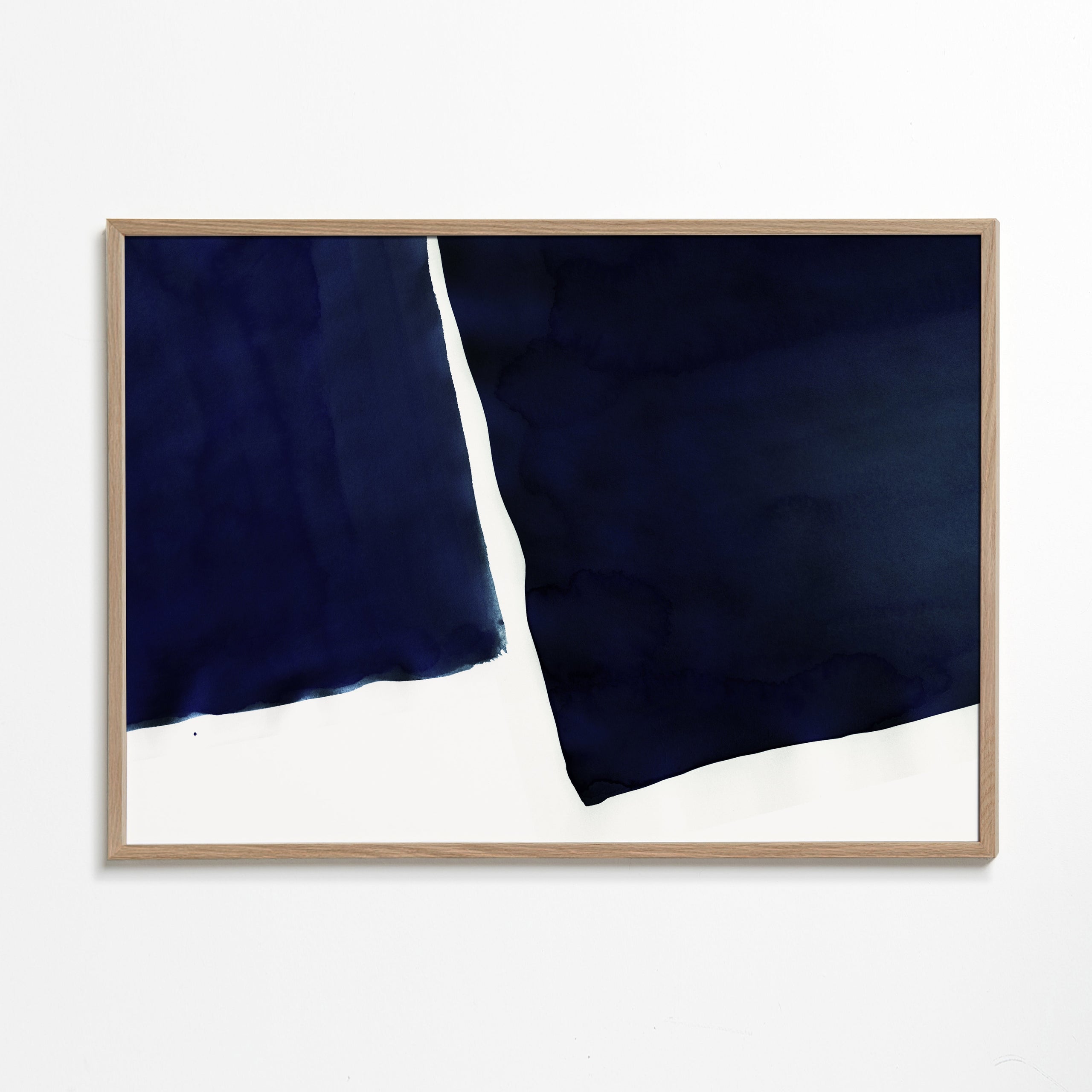 Minimalistisk design navy blå vandrette blokke