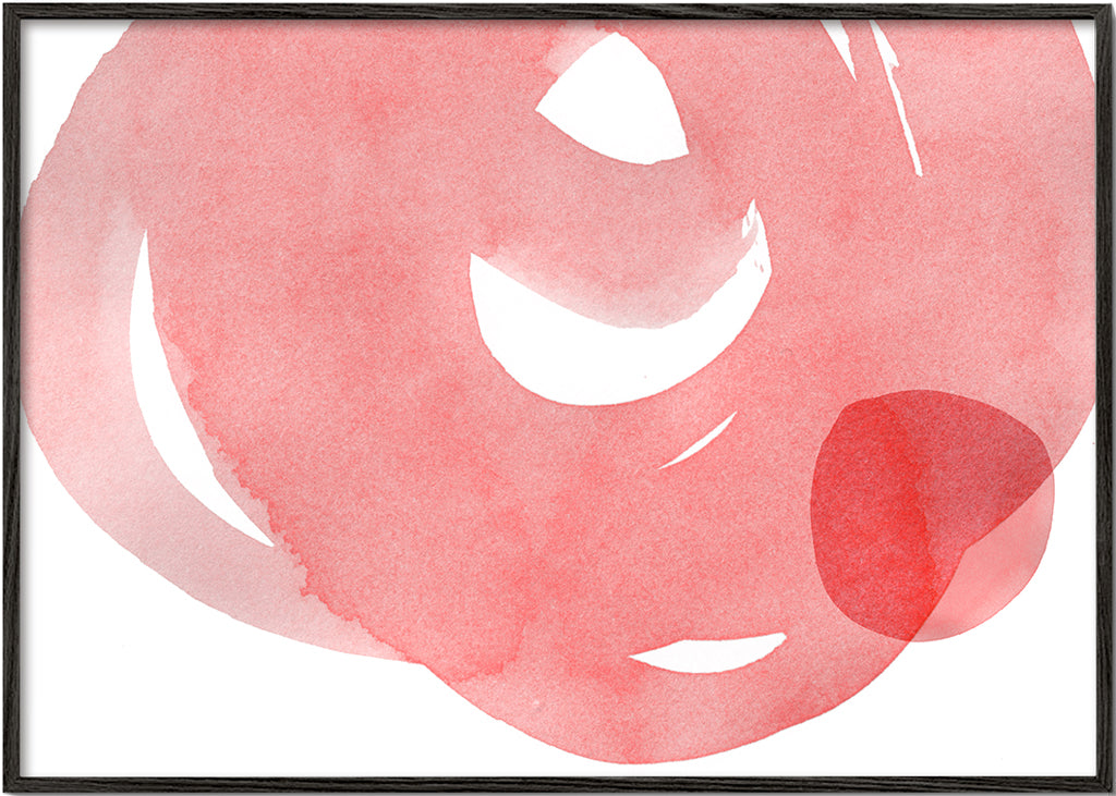 Minimalistisk rosa akvarel