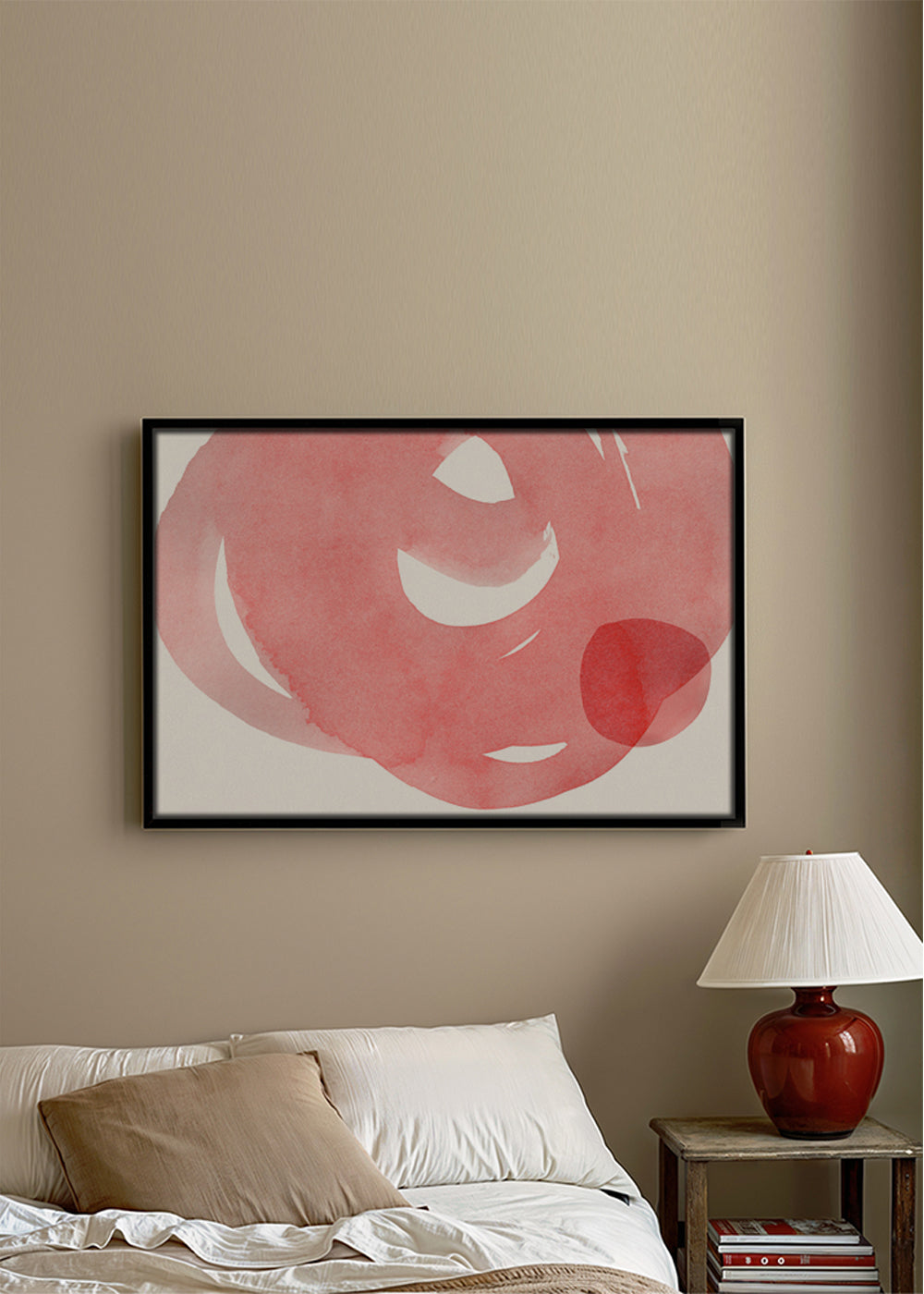 Minimalistisk rosa akvarel