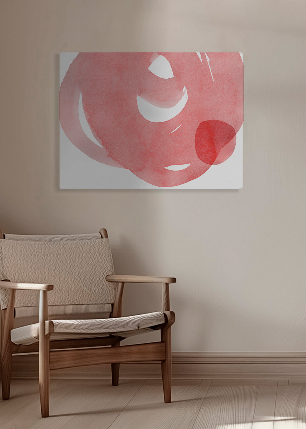 Minimalistisk rosa akvarel