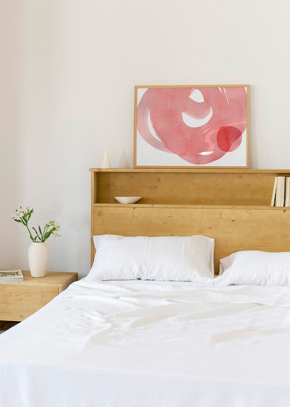 Minimalistisk rosa akvarel