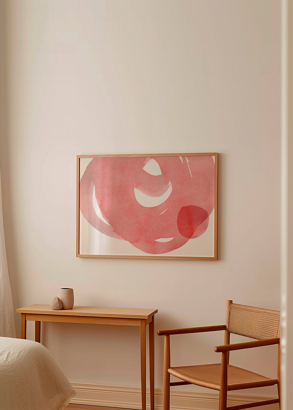 Minimalistisk rosa akvarel
