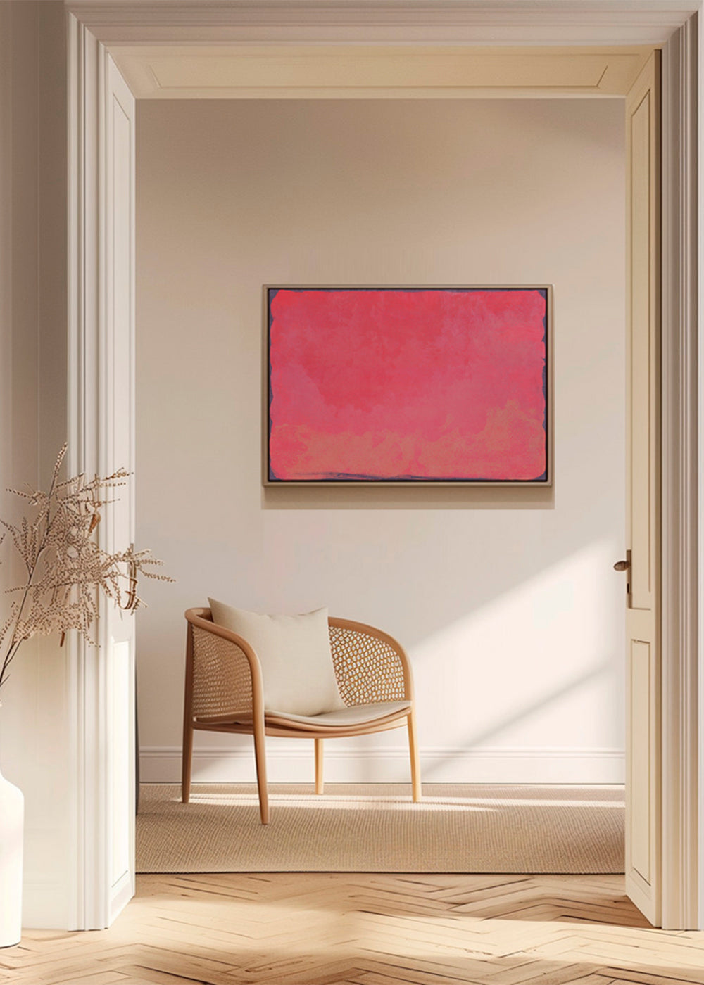 Fuchsia farvefelt abstrakt