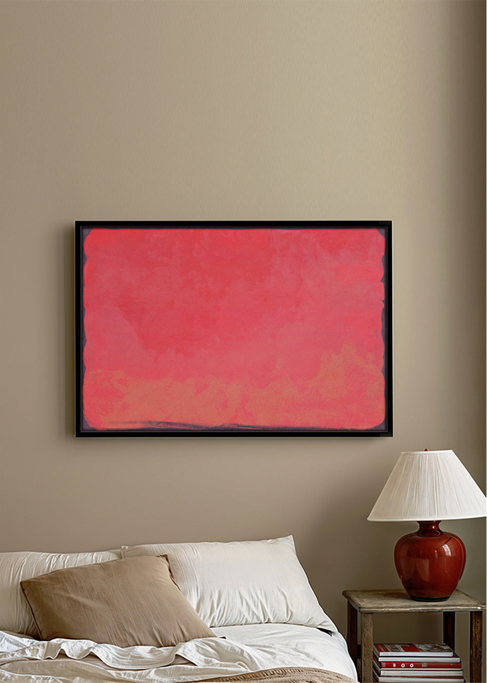Fuchsia farvefelt abstrakt