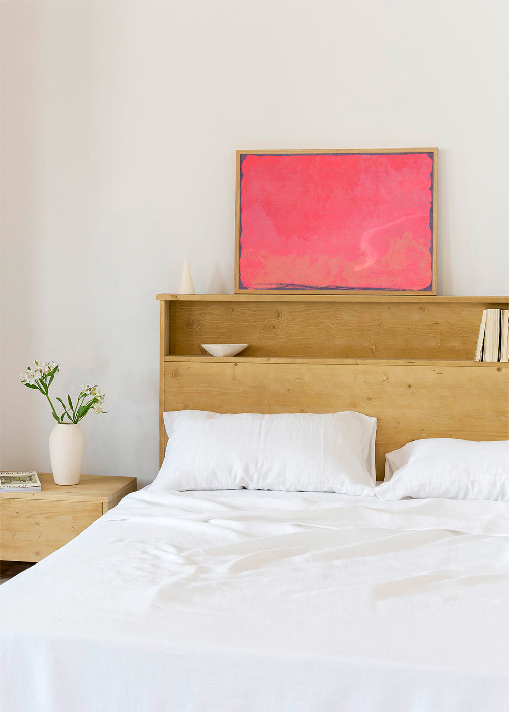 Fuchsia farvefelt abstrakt