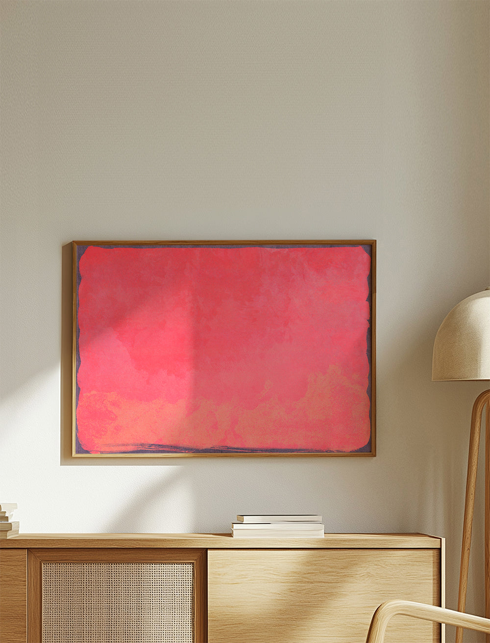 Fuchsia farvefelt abstrakt