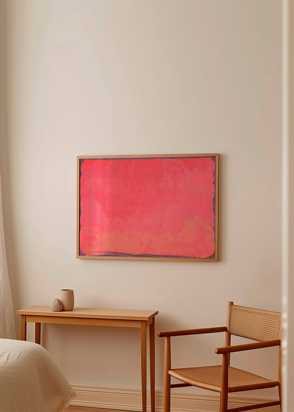 Fuchsia farvefelt abstrakt