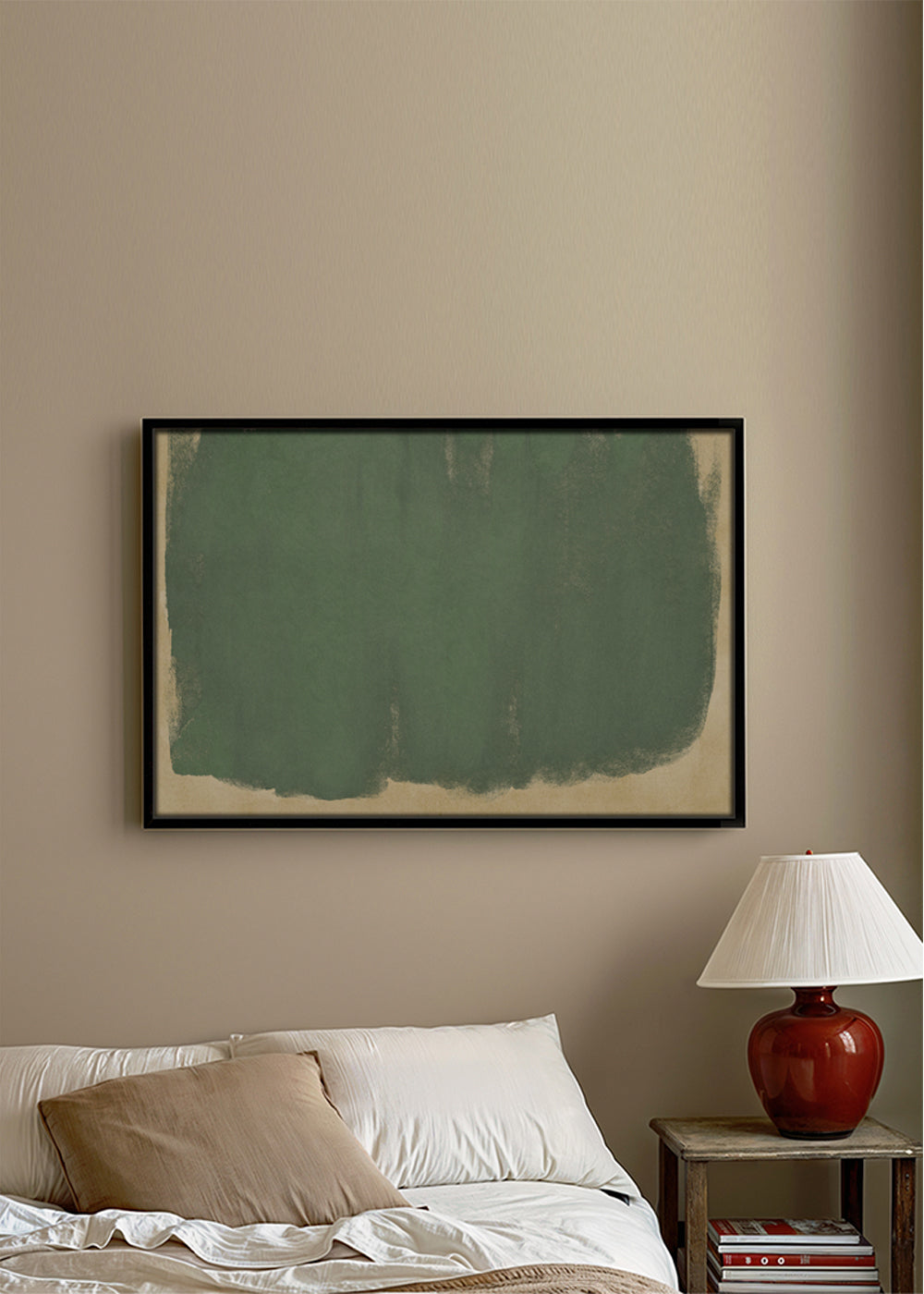 Minimalistisk grøn kunst