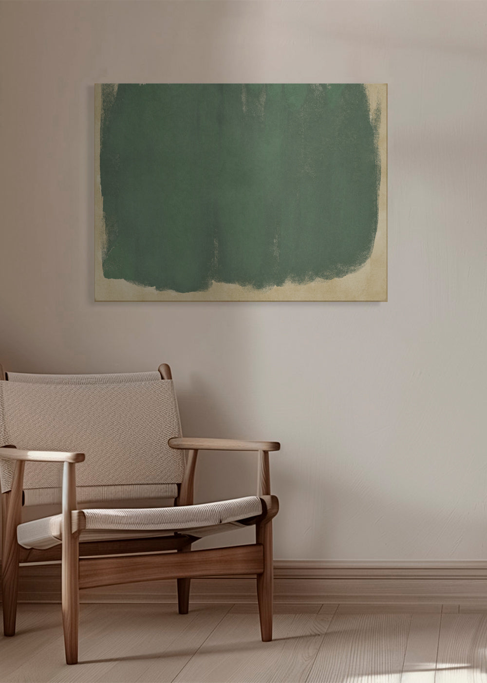 Minimalistisk grøn kunst