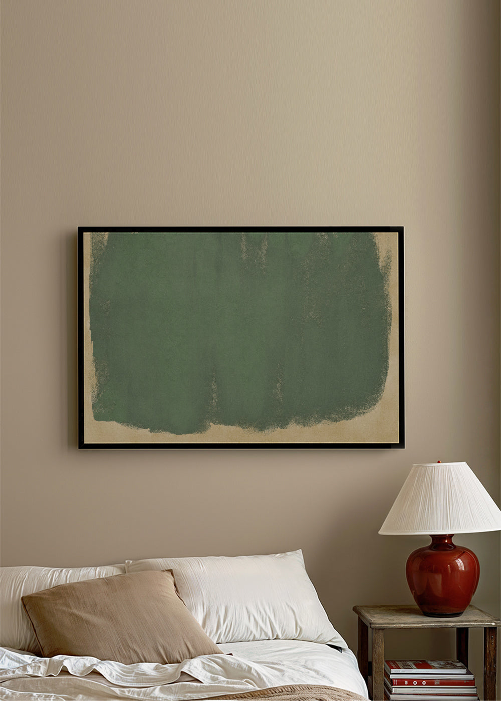 Minimalistisk grøn kunst