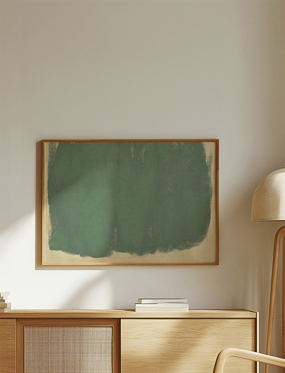 Minimalistisk grøn kunst