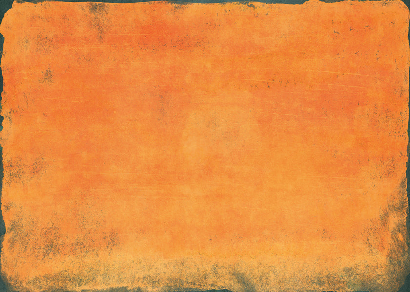 Abstrakt orange farvefelt maleri