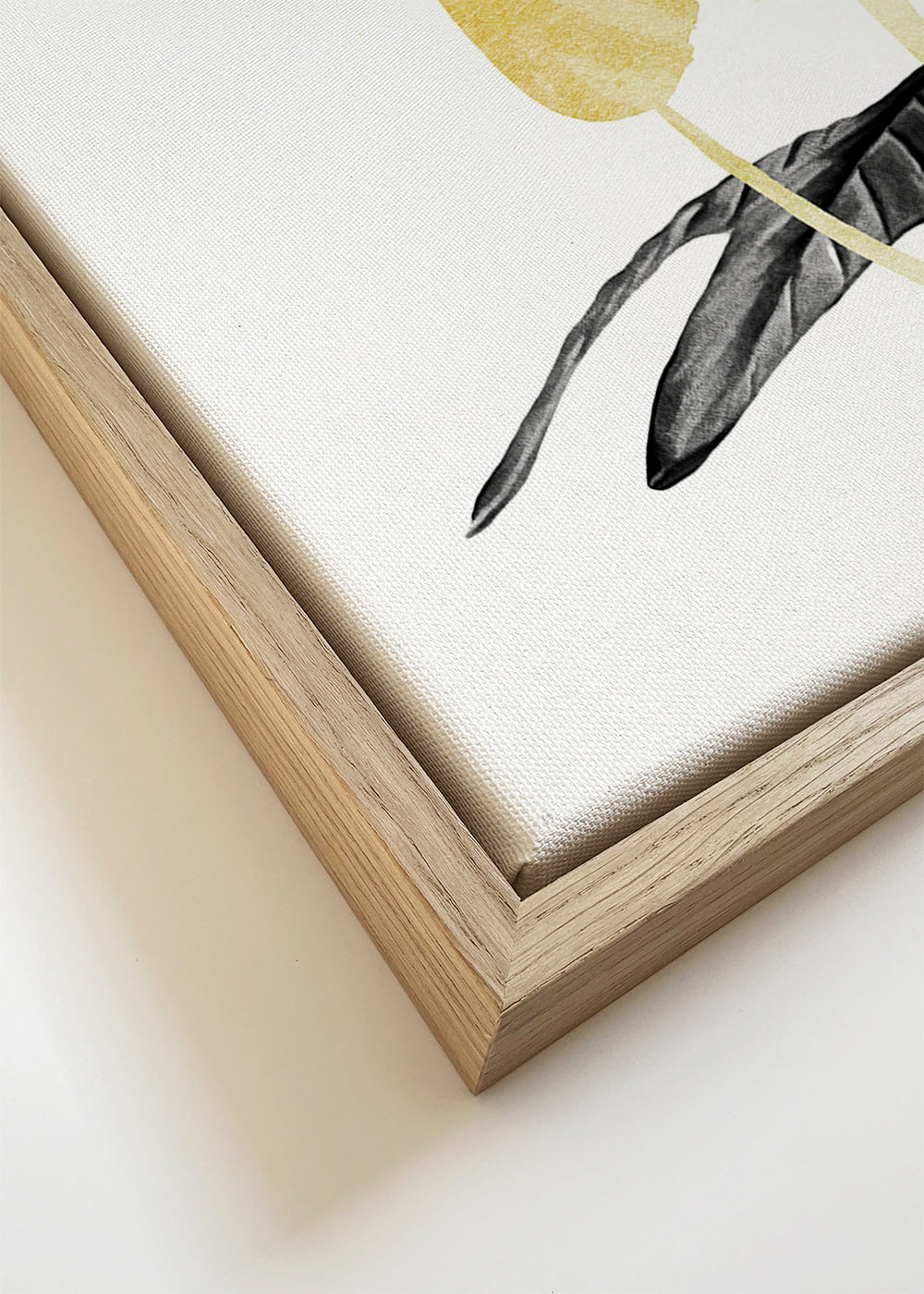 Botanisk plakat med gyldent blad