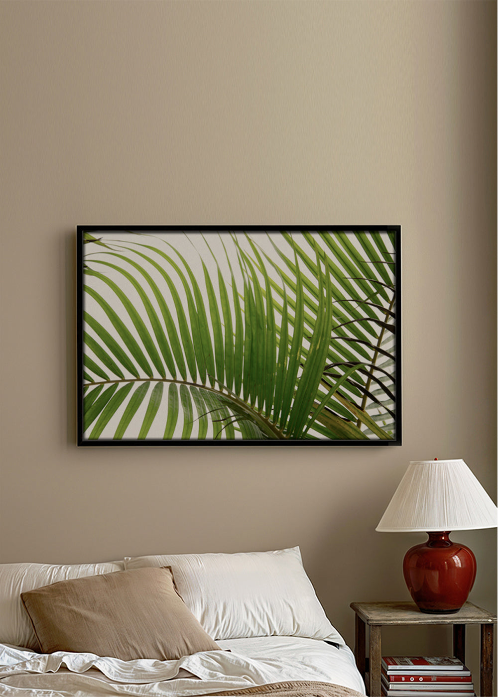 Botanisk plakat med palmeblade