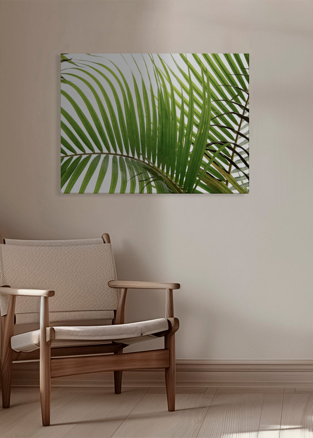 Botanisk plakat med palmeblade