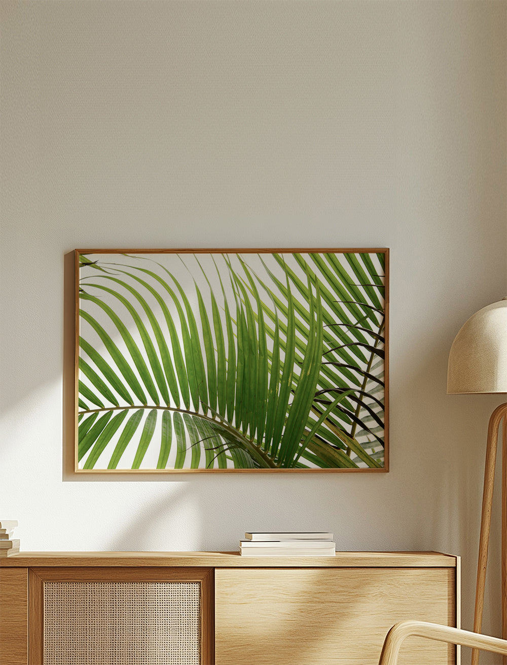 Botanisk plakat med palmeblade