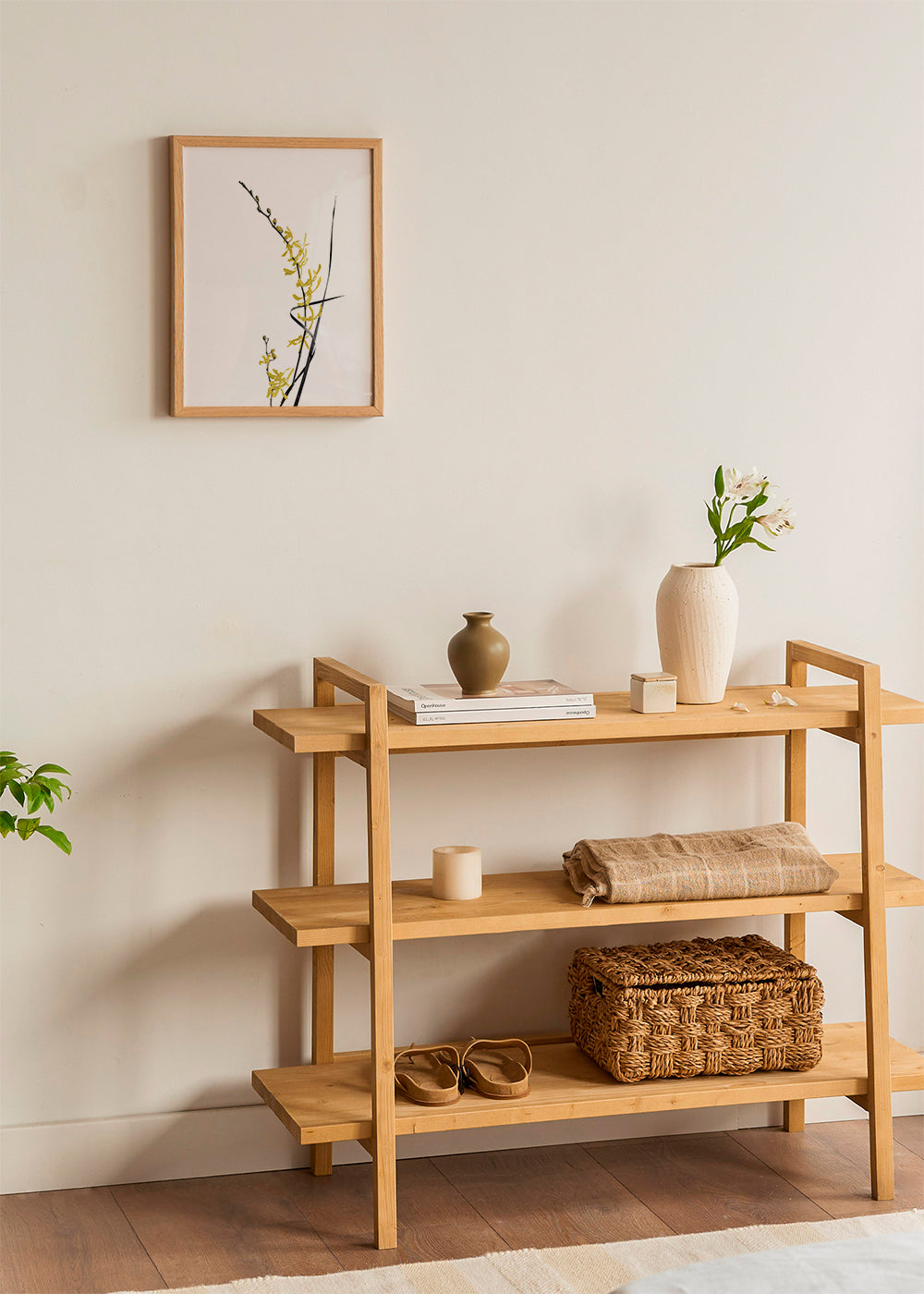 Botanisk plakat: gul orkidé minimal