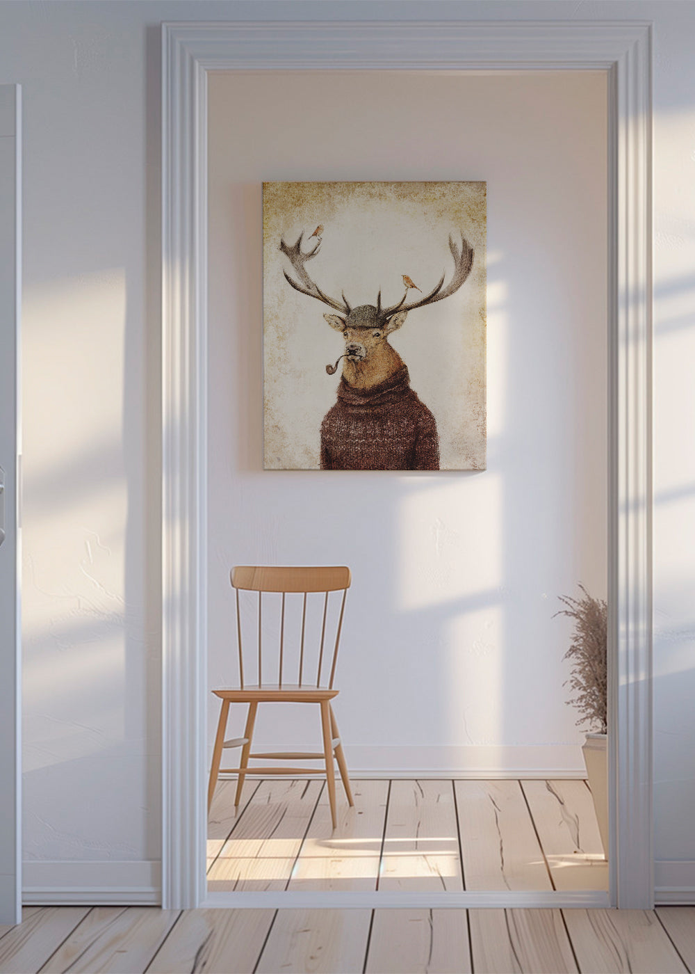 Plakat hjort med pibe