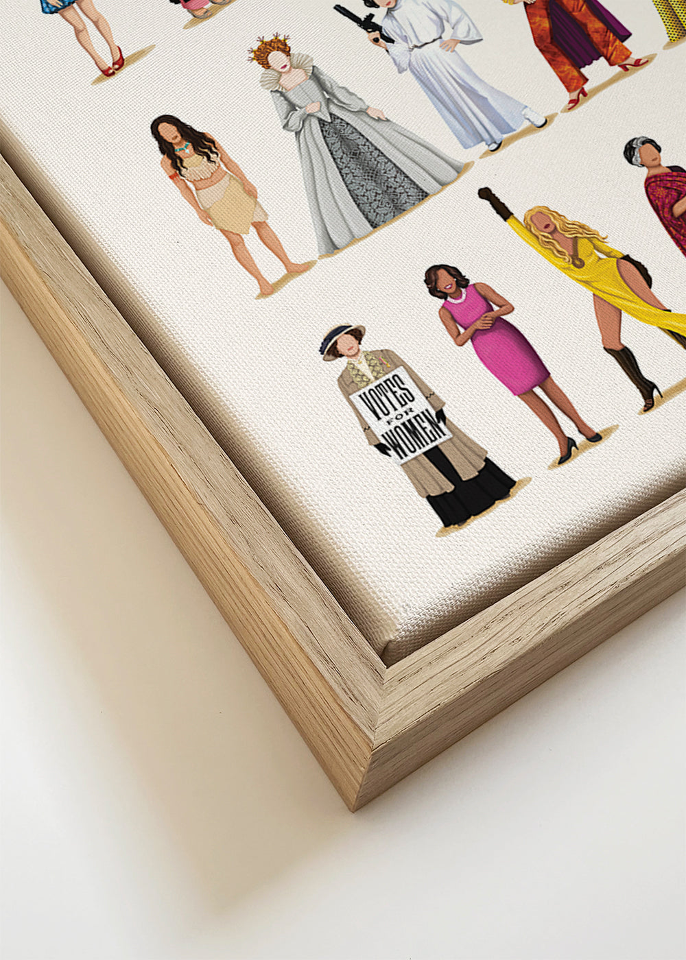 Illustration 'The Future is Female' ikoniske figurer