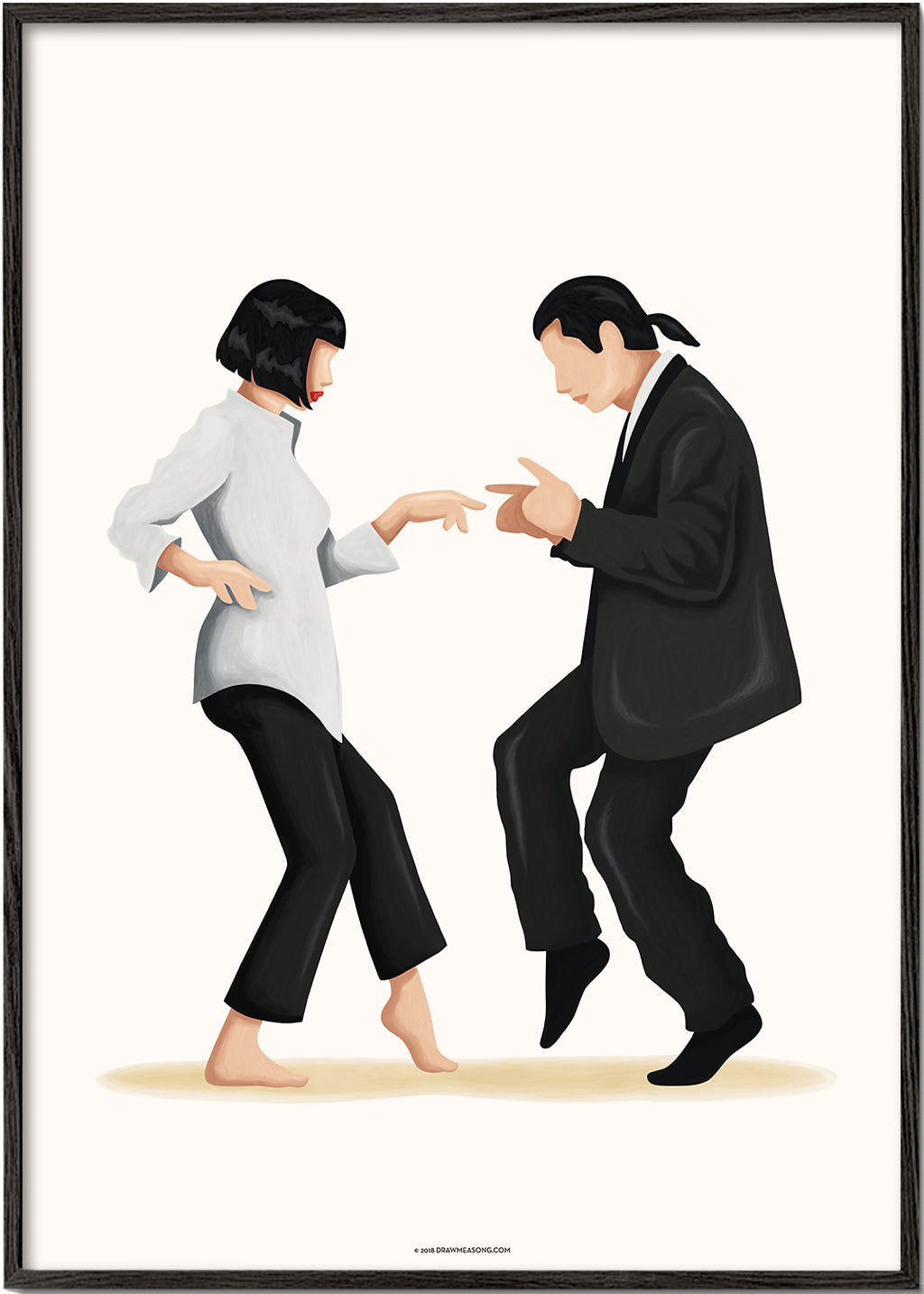 Illustration af dansende par