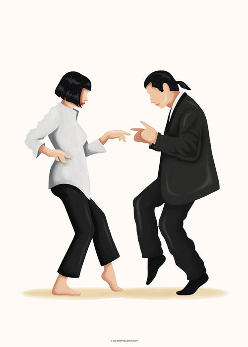 Illustration af dansende par