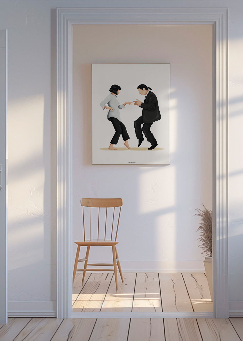 Illustration af dansende par