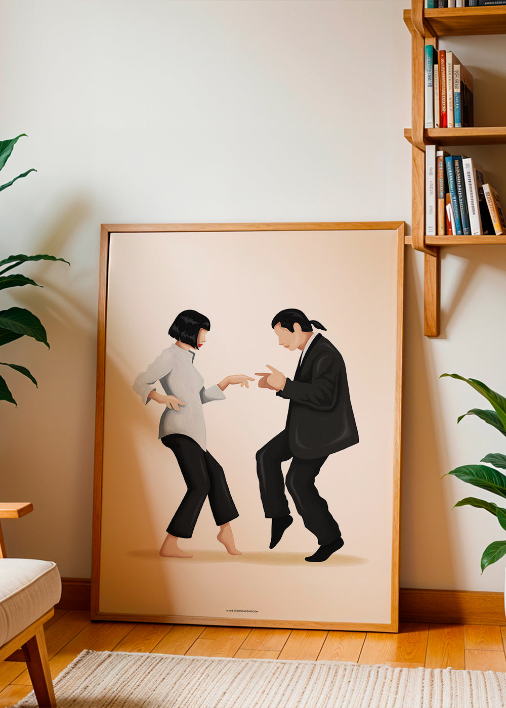 Illustration af dansende par