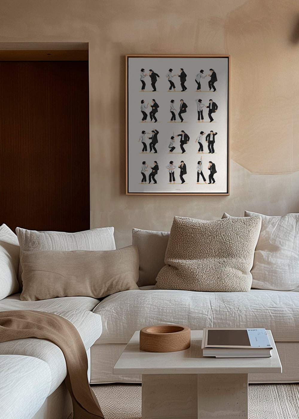 Illustration af dansende par i sekvens