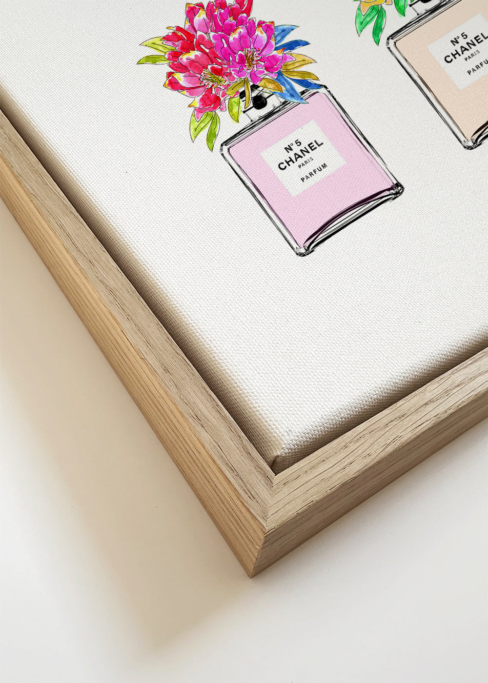 Illustration af parfume flasker med blomster