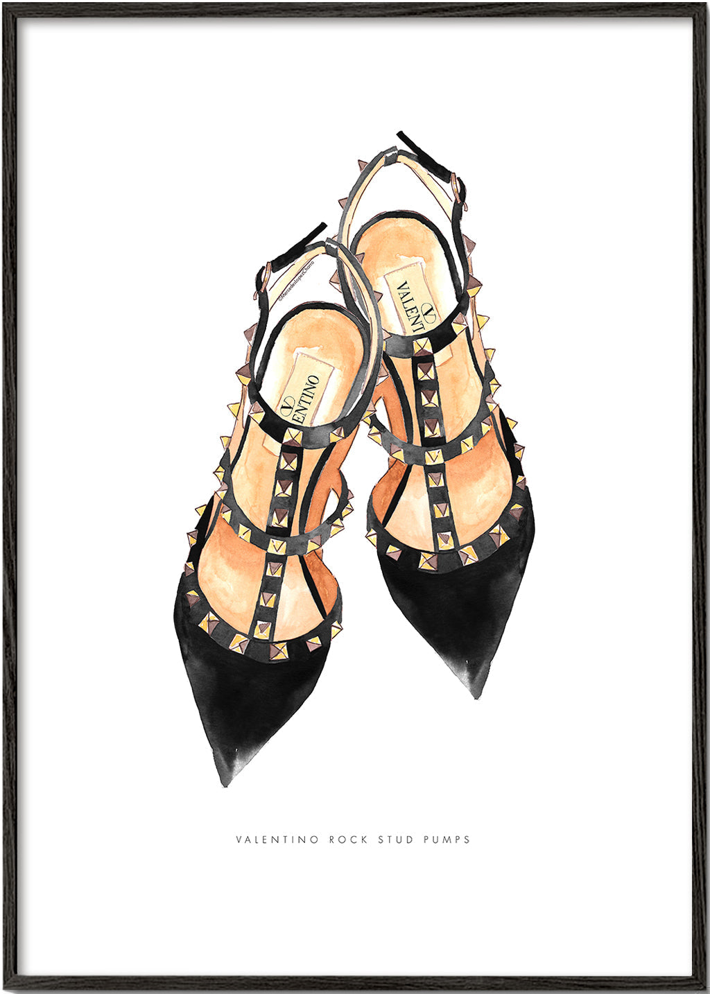 Illustration af Valentino nitte-pumps