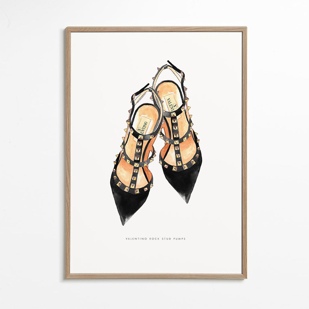Illustration af Valentino nitte-pumps