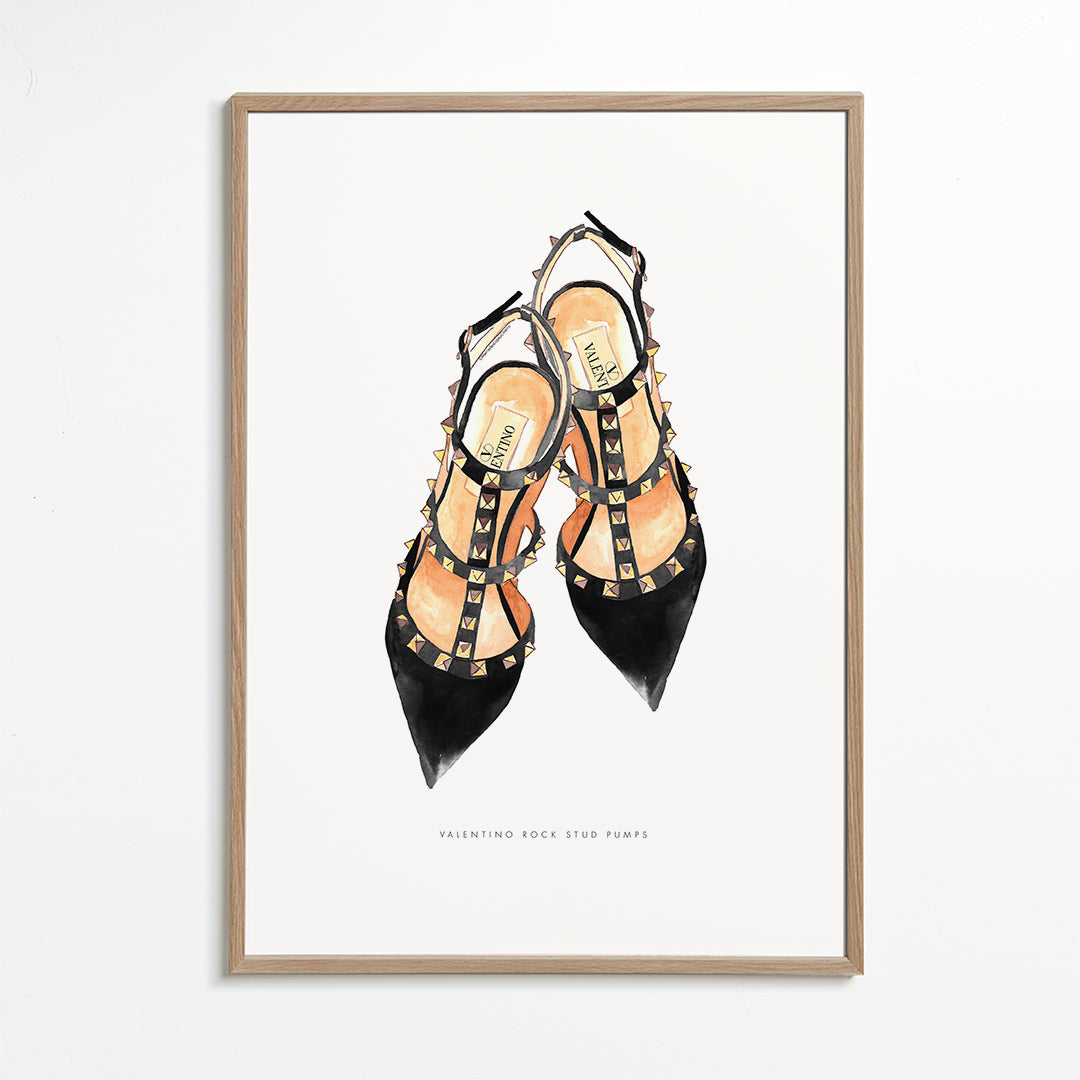 Illustration af Valentino nitte-pumps