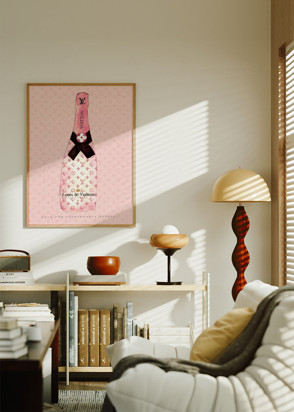 LV Champagne - Framed poster in an interior