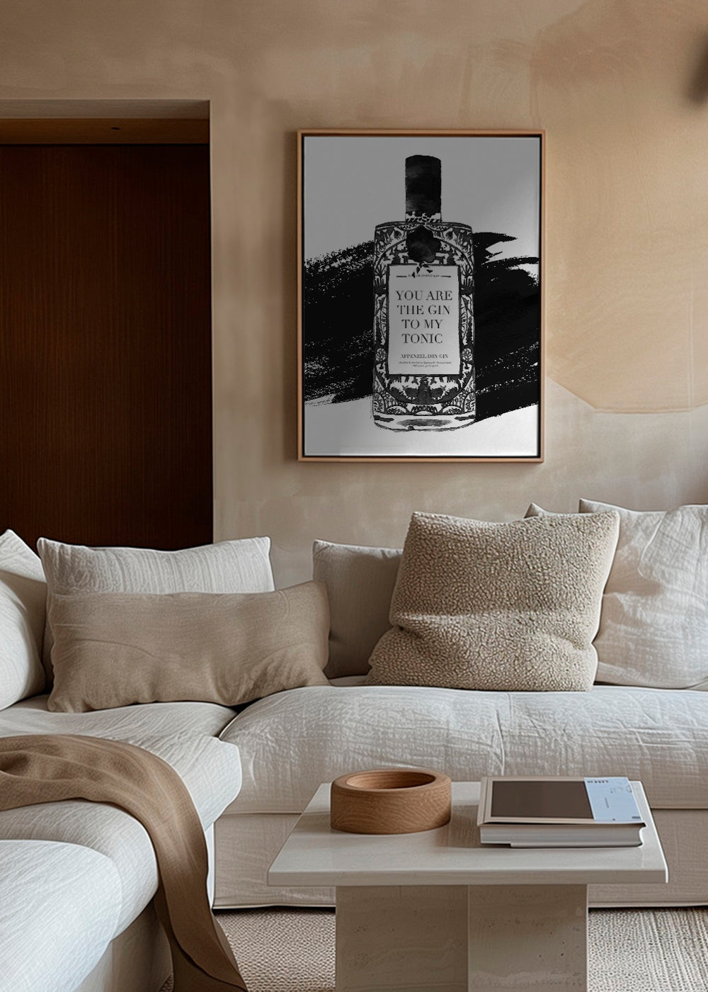 Køkkenkunst Gin to my tonic typografisk print