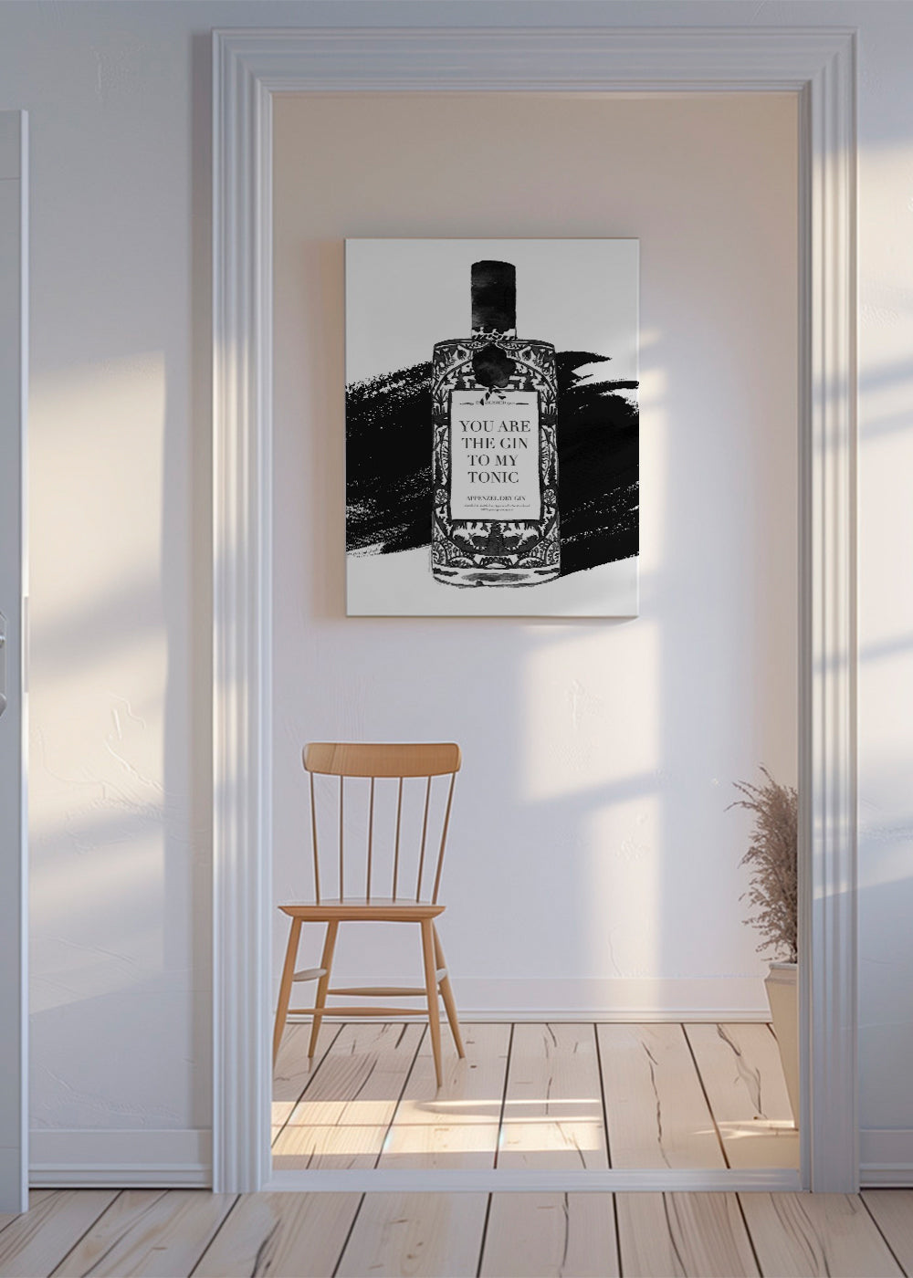 Køkkenkunst Gin to my tonic typografisk print