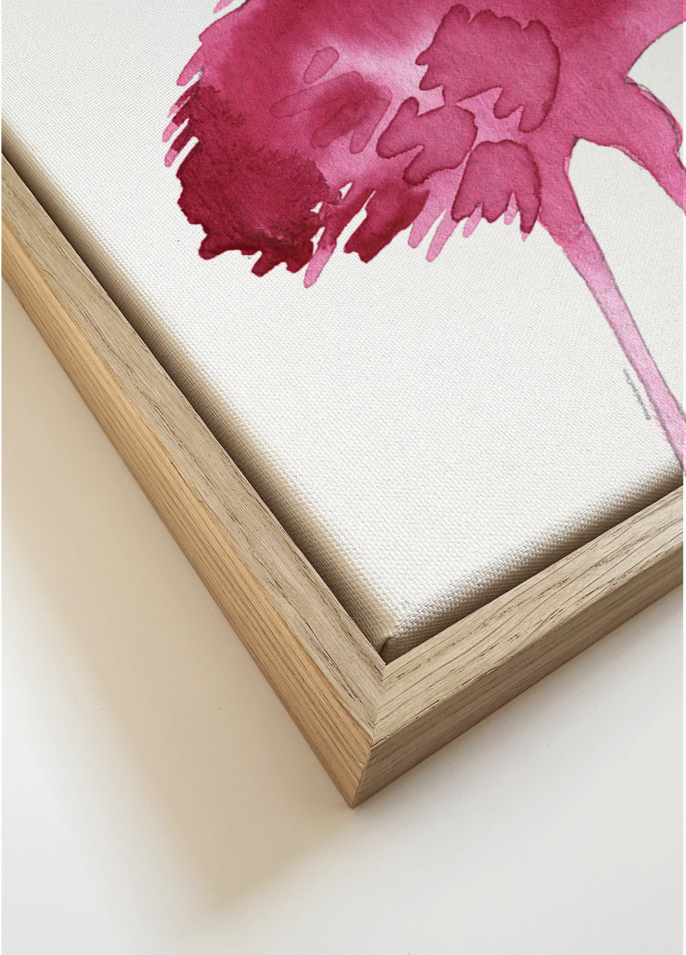 Kunst rosa flamingo akvarel
