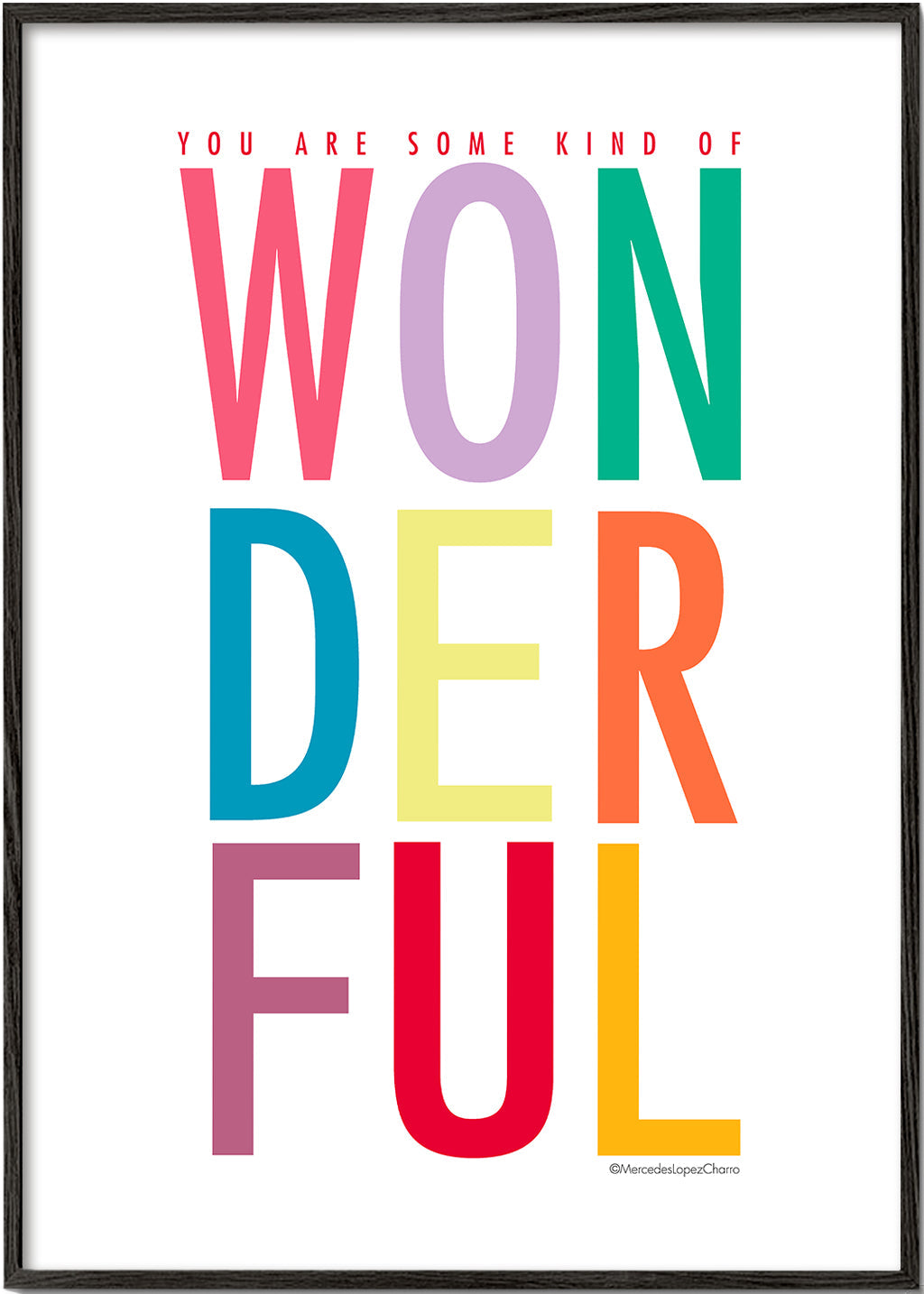 Typografisk illustration med positiv besked