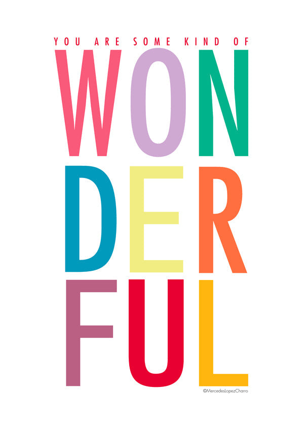 Typografisk illustration med positiv besked