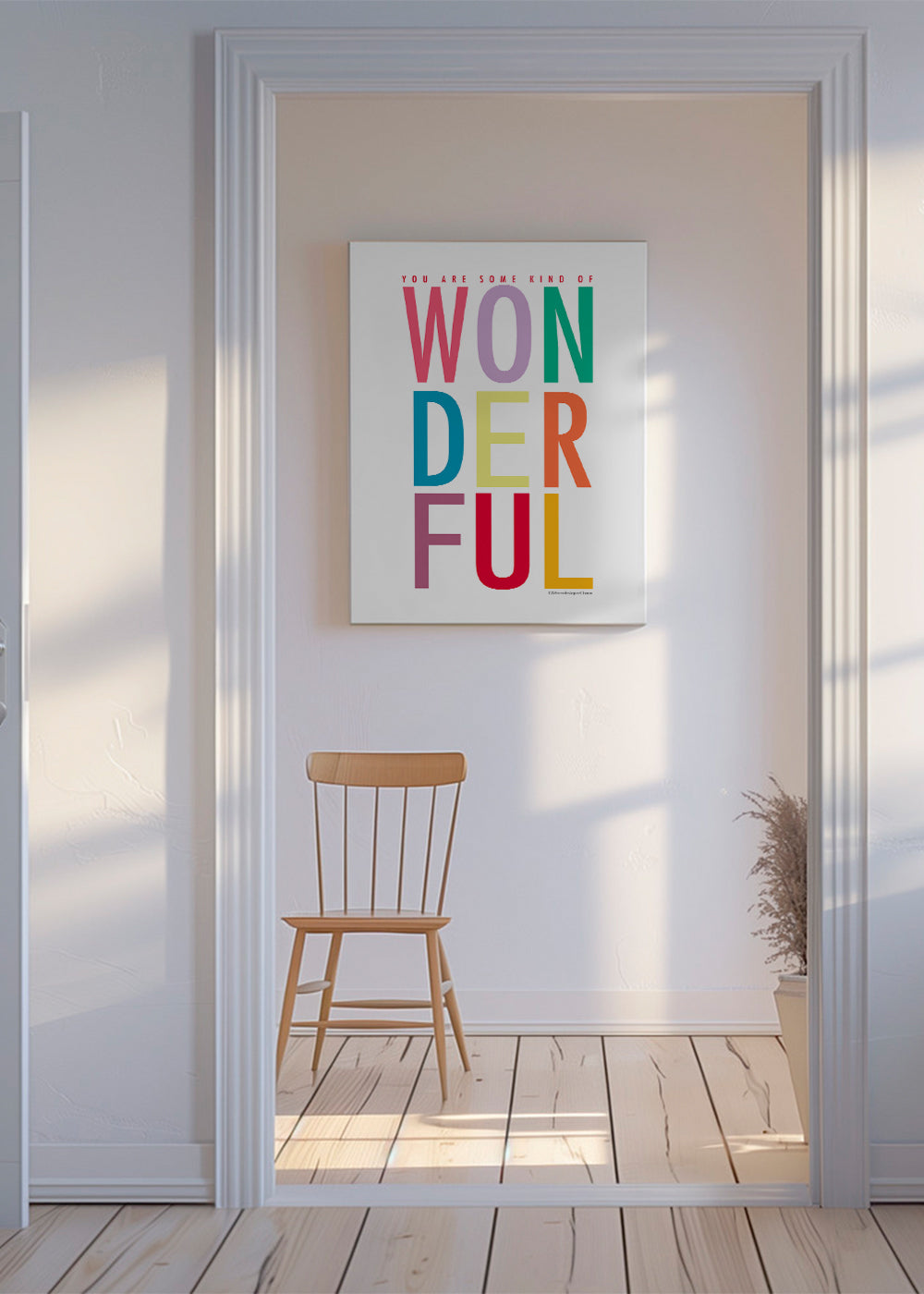 Typografisk illustration med positiv besked