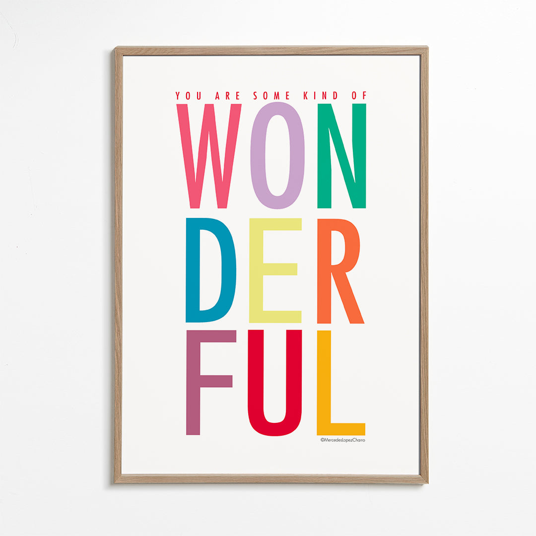 Typografisk illustration med positiv besked