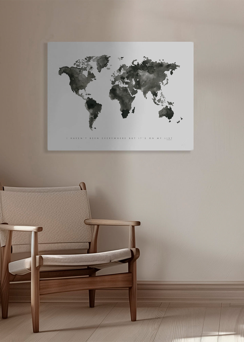Byplakat akvarel i monokrom