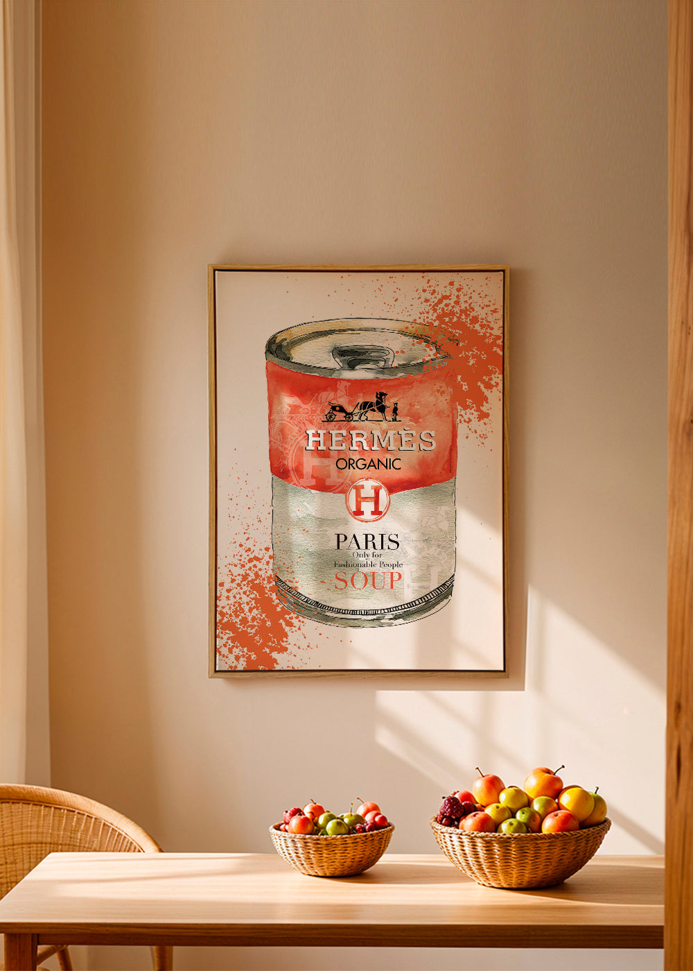Køkkenkunst Hermès Soup illustreret dåse