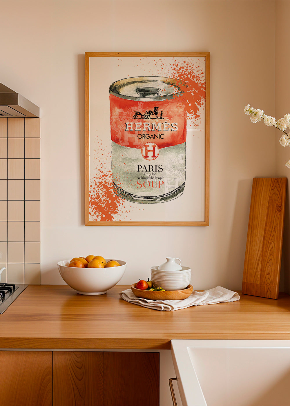 Køkkenkunst Hermès Soup illustreret dåse